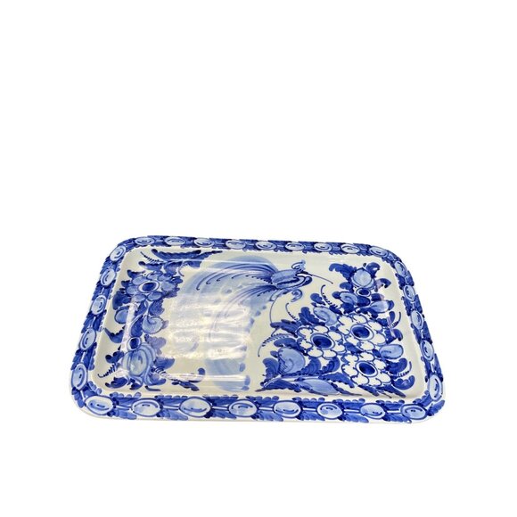 Greece Artisan Skyros Blue handpainted Trinket serve dish SKU 9500 - Picture 11 of 11